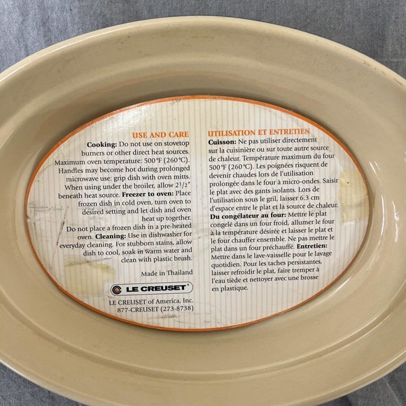 Le Creuset Dark Brown Enameled Bakeware Stoneware Oval Dish 07.24 FS Charity - Picture 7 of 12